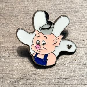 Disney World Park White Glove Silhouette Three Little Pigs Practical Pig Pin HM